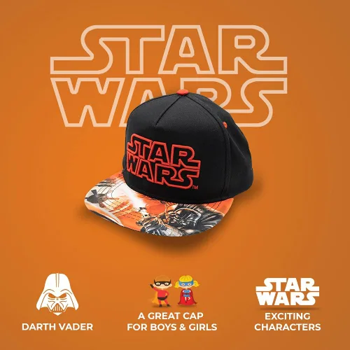 Miniatura 3 de Star Wars - Gorra de béisbol con logotipo bordado clásico para niños y jóvenes