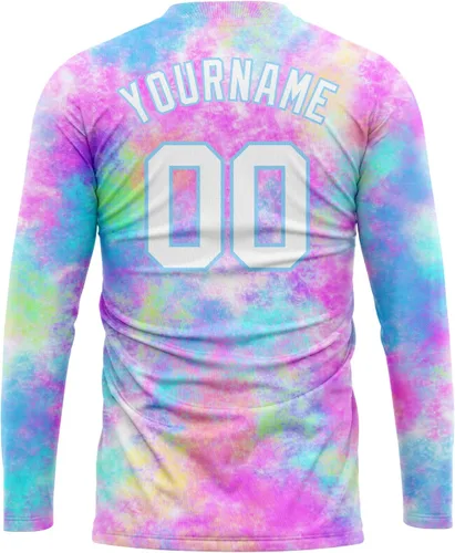 Miniatura 12 de Camisetas de manga larga para hombre, diseño de hip hop, estampado gráfico, informal, manga larga, graffiti, teñido anudado, camiseta