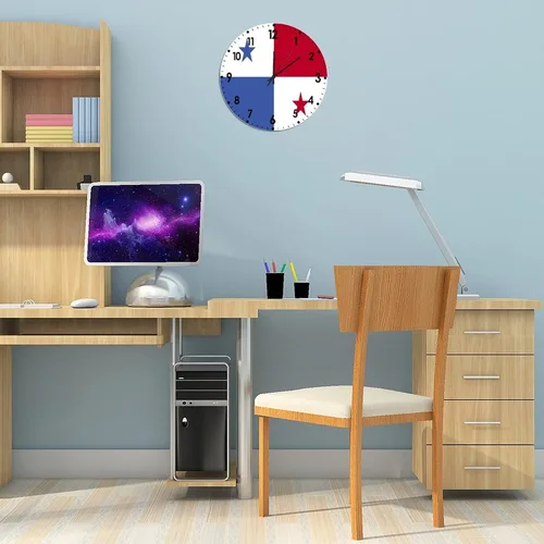 Miniatura 371 de Cheyan Reloj de pared con bandera de Canadá de 12 pulgadas, silencioso, sin tictac, de PVC, funciona con pilas, reloj redondo decorativo, regalo