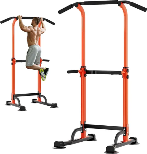 Miniatura 11 de Soges Power Tower - Estación de barras de tracción y fondos, estación de fondos con soporte independiente para gimnasio en casa, equipo de Negro