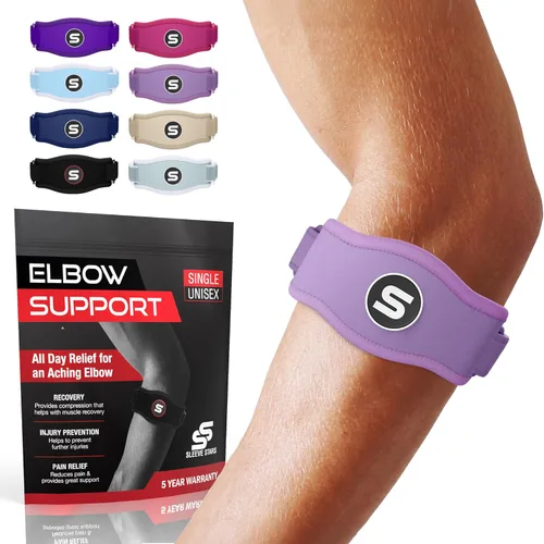 Miniatura 11 de Sleeve Stars - Codera de tenis para hombres y mujeres, codera para tendinitis, codo de tenis, codo de golfista, soporte de contrafuerza para alivio