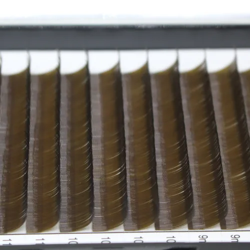 Miniatura 5 de Scala - Pestañas postizas de grosor de 0.004 in, rizo C, marrón claro, marrón oscuro, negro y marrón, extensión de pestañas postizas naturales