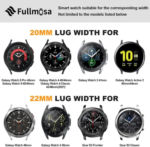 Miniatura 2 de Fullmosa Correa de reloj de liberación rápida de 0.866in, 0.787in, 0.709in, correas de cuero bruñido para Samsung Galaxy WatchHuaWei WatchGarmin
