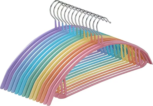 MOPALL - Juego de 14 perchas para ropa, sin golpeador para hombros, perchas de 41.9 cm de ancho de alta resistencia para guardar en el armario,