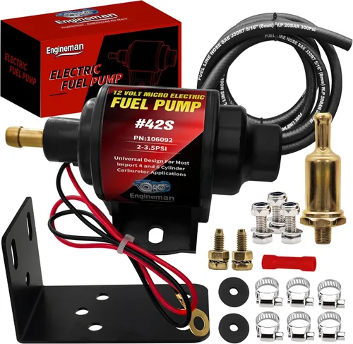 Miniatura 14 de 12D Bomba de combustible eléctrica diesel micro universal de 5/16 pulgada de entrada y salida 12V 1-2 A, 35 GPH, 4-7 PSI 4-7PSI 35 GPH para diesel