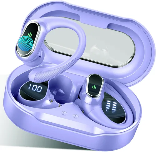 Miniatura 17 de Auriculares inalámbricos, auriculares Bluetooth 5.4 2026 deportivos, 60 horas estéreo de alta fidelidad con graves profundos con micrófono ENC