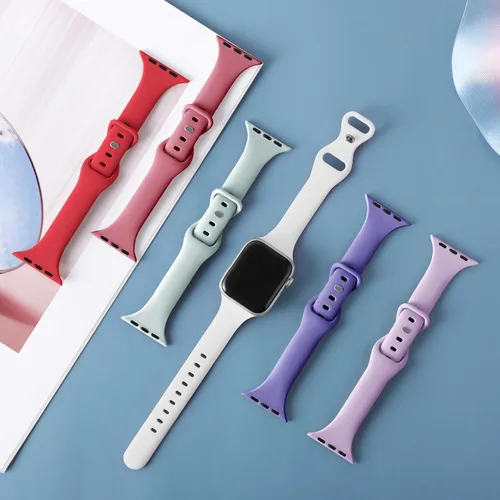 Miniatura 2 de 6 Pack de Correas delgadas y finas compatibles con Apple Watch 38mm 40mm 41mm 42mm 44mm 45mm 46mm 49mm para mujeres y hombres, correas de repuesto