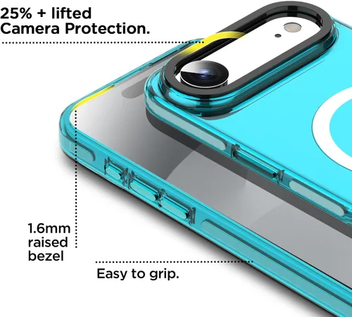 Miniatura 360 de AICase Funda protectora para iPhone 16 compatible con iPhone 16, delgada, ligera, transparente [no amarillenta] Diseño vibrante