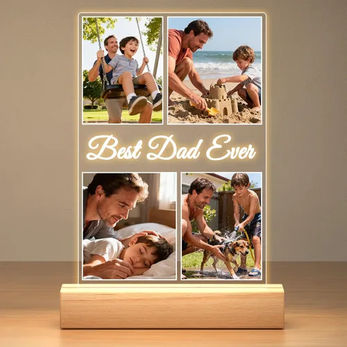Miniatura 12 de Marcos de fotos personalizados con foto, marco de fotos personalizado con luz nocturna, marco de fotos personalizado, regalos personalizados de 5