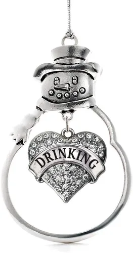 Miniatura 79 de Colgante de plata con diseño de Detroit con forma de corazón y muñeco de nieve con circonitas cúbicas