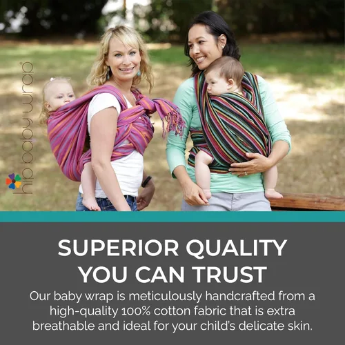 Miniatura 5 de Hip Baby Wrap Portabebés tejido para bebés y niños pequeños, perfecto para baby shower, eslinga, uso y cubierta de lactancia (medianoche)