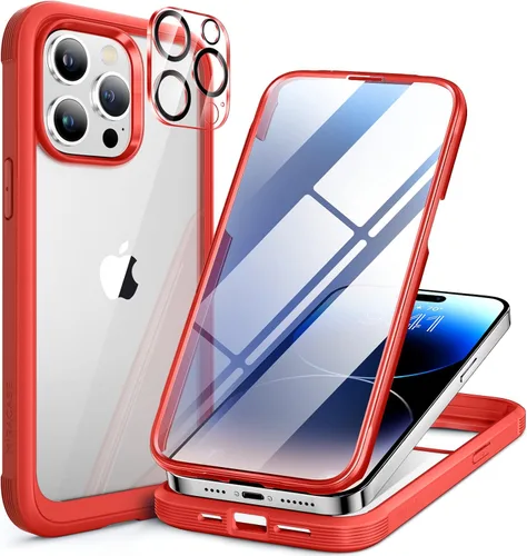 Miniatura 173 de Miracase Funda para iPhone 13 de 6.1 pulgadas, [sin burbujas] funda de teléfono de cuerpo completo con pantalla de vidrio completa integrada, sin