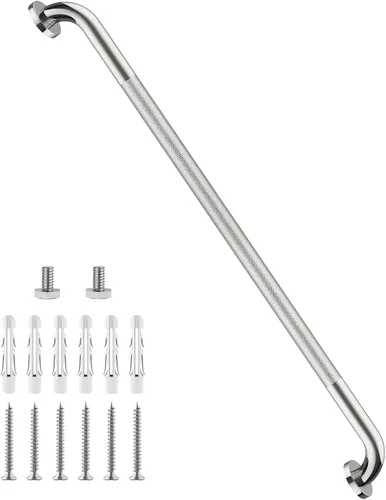 Miniatura 33 de Barra de agarre antideslizante para ducha de 24 pulgadas, acabado blanco frotado con aceite, diámetro de 1.25", Barra de agarre para baño Munzong