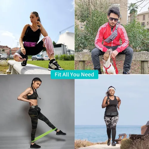 Miniatura 7 de Waterfly - Cangurera delgada de poliéster suave, resistente al agua, para hombre y mujer, para exteriores, correr, escalar, llevar iPhone 5 6 Plus