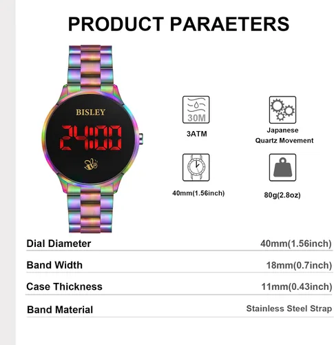 Miniatura 2 de Unisex Watch Silicone Strap Watch Large Face Watch