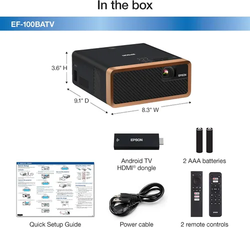 Miniatura 4 de Epson Proyector láser de transmisión inteligente EF-100 con Android TV - Negro