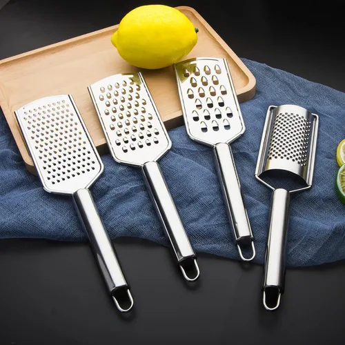 Miniatura 2 de Rallador de queso vegetal, rallador de limón de metal duradero a prueba de óxido con asa, rallador plano de mano para queso, chocolate, especias
