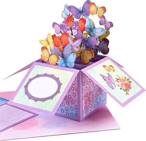 Miniatura 9 de Giiffu Tarjeta de feliz aniversario, tarjetas de aniversario emergentes en 3D, regalos para él, ella, esposa, marido, pareja, con sobre y tarjeta