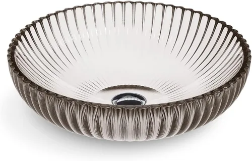 Miniatura 4 de Kohler 28824-TG1 K-28824-TG1 Artist Editions Salute Collection - Lavabo de baño de vidrio de 15 pulgadas, redondo, translúcido, atardecer