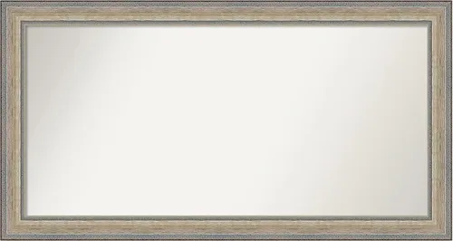 Miniatura 87 de Amanti Art Espejo de baño plateado para sobre fregadero, 28 x 47 pulgadas, espejo rectangular de plata imperial, marco de madera tradicional de gran