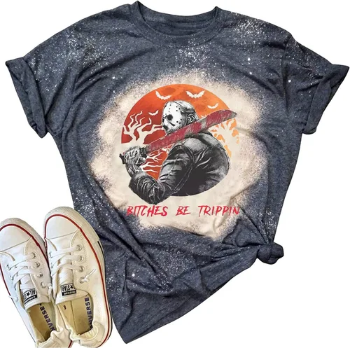 Camiseta The Boys of Fall desteñida para mujeres, Halloween, películas de terror, camisa de novedad con gráfico, manga corta
