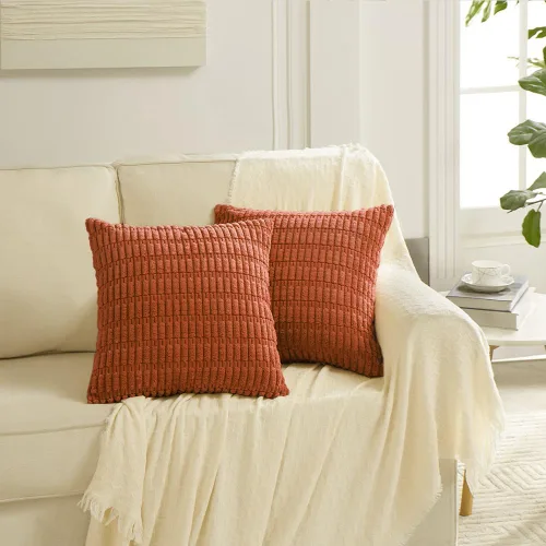 Miniatura 74 de Fancy Homi - Paquete de 2 fundas de almohada decorativas de color taupe de 22 x 22 pulgadas para sala de estar, sofá, cama, estilo rústico, bohemio