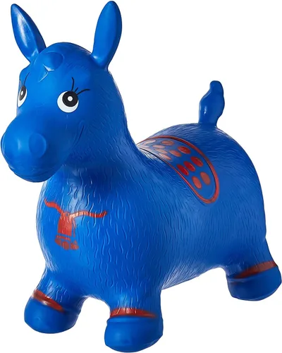 Miniatura 13 de AppleRound Caballo, vaca o unicornio inflable para montar y saltar – Saltador espacial para niños con bomba de mano – Juguete saltarín para jugar
