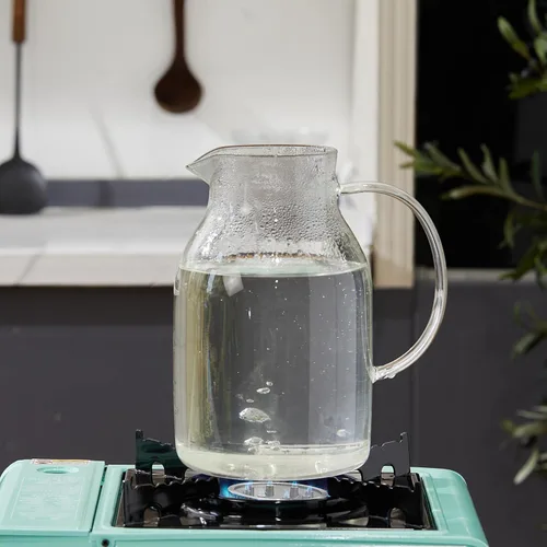 Miniatura 5 de Karafu - Jarra de vidrio de 68 oz/2 l con tapa, jarra de agua resistente al calor para agua caliente/fría, té helado y bebidas de zumo