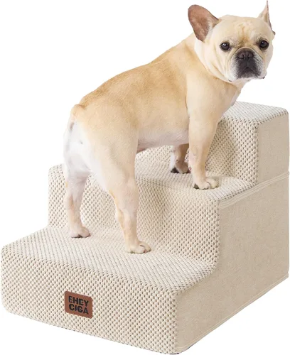 EHEYCIGA Escaleras para perros pequeños de 13.5 pulgadas de alto, escalones para perros de 3 escalones para sofá y silla, escalones para mascotas