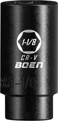 Miniatura 18 de BOEN Toma de impacto profundo de 1/2 pulgada, enchufe premium de 5/16 pulgadas, SAE, 6 puntos, acero Cr-V con marcado láser, fuerte y duradero