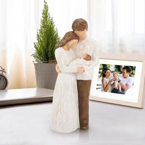 Miniatura 4 de Regalos para nuevos padres para parejas, regalos para nuevas madres para mujeres, una familia de tres figuras, regalo para mamá y papá por primera