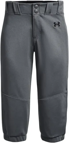 Miniatura 4 de Under Armour Pantalones de Softbol Utility para Niñas 22 (075) Gris Béisbol / Negro