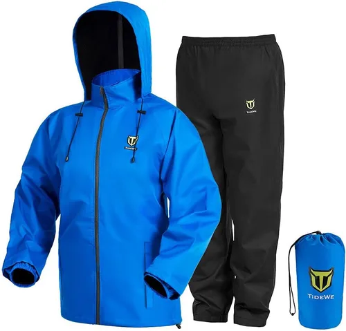 Miniatura 9 de Traje de lluvia TIDEWE, impermeable, transpirable, ligero, 2 piezas