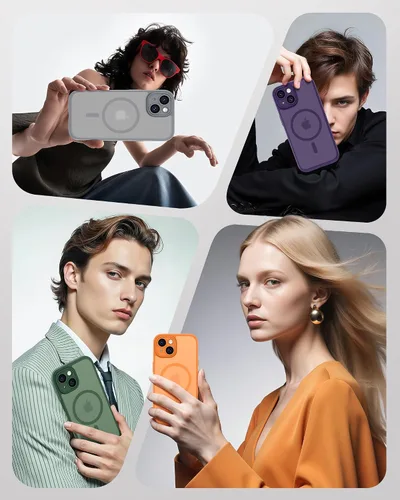 Miniatura 599 de TOCOL Funda para iPhone 11, compatible con Magsafe, protección completa de cámara, imanes integrados, protección contra caídas, funda translúcida