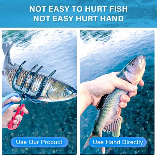 Miniatura 5 de FXOICMI Pinza de Pesca de 3 Garras, Alicates de Pesca de Metal, Herramienta de Agarre de Pesca Antideslizante, Pinzas de Pesca Multifuncionales