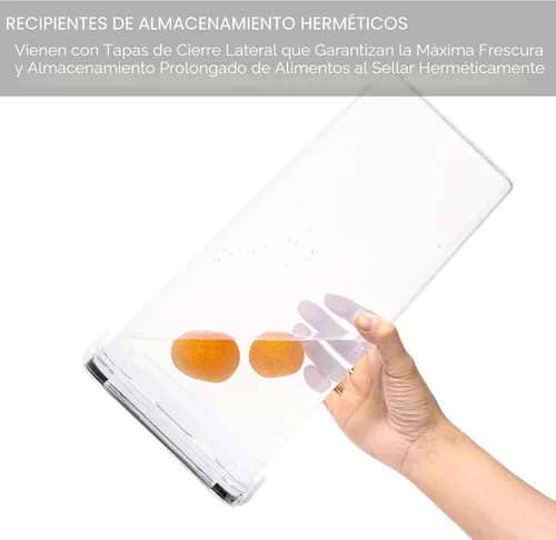 Miniatura 3 de Vtopmart Contenedores herméticos para almacenamiento de alimentos con tapas, 4 recipientes de pasta de 2.8 L para organización y almacenamiento