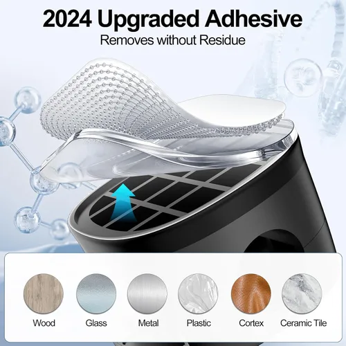 Miniatura 5 de Paquete de 6, clips magnéticos para cables y bridas de silicona [organizador de cables ajustable debajo del escritorio], gestión de cables, soporte