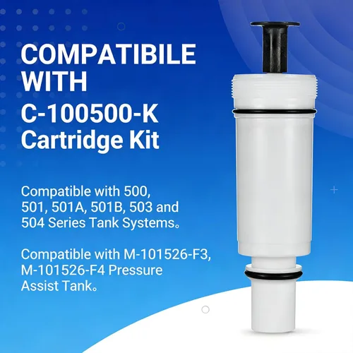 Miniatura 5 de C-100500-K C-100500-Kit Kit Kit de Cartucho de Repuesto para Válvula de Descarga Compatible con Cartucho M-101526-f3 503 504, blanco, 1 paquete