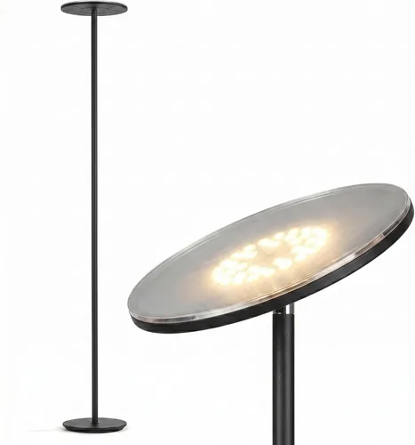 Miniatura 11 de Brightech Lámpara de pie Sky LED, lámpara de pie Torchiere súper brillante para decoración de sala de estar y oficina - lámpara de pie regulable