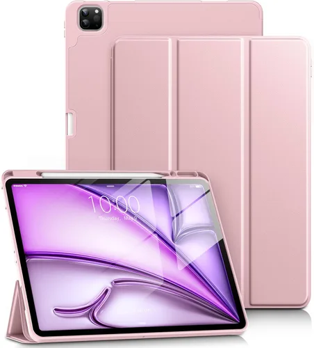 Miniatura 19 de DTTO Funda para iPad Air de 13 pulgadas M3/M2 2025/2024, iPad Pro de 12.9 pulgadas (6ª/5ª/4ª/3ª generación), funda suave con soporte triple delgado