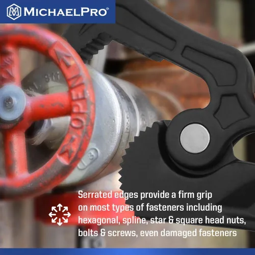 Miniatura 7 de MichaelPro Llave de tubo autoajustable, llave de 14 pulgadas multifunción ajustable, diámetro de sujeción de hasta 1-7/8 pulgadas (48mm), llave
