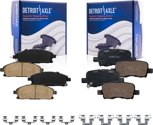Miniatura 52 de Detroit Axle - Pastillas de freno traseras para Mercedes-Benz C230 C240 C280 C320 C350 CLK320 CLK350 CLK430 E300 E320 E420 E430 SLK350, pastillas