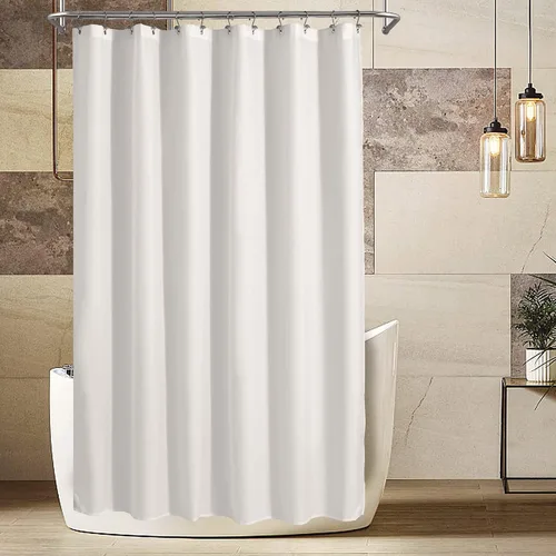 Miniatura 6 de ALYVIA SPRING -Cortina de tela para regadera extralarga, impermeable, 72 x 84 pulgadas, suave y ligera, con imanes, lavable a máquina, 72 x 84