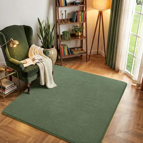 Miniatura 27 de Amearea Alfombras Modernas de Área para Dormitorio Sala de Estar, 4x6 Pies Gris Alfombra de Espuma Viscoelástica Engrosada, Alfombras Mullidas