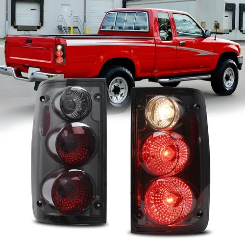 ROXX Conjunto de luces traseras para Toyota Pickup 1989, 1990, 1991, 1992, 1993, 1994, 1995, par de lámparas traseras de repuesto para camioneta