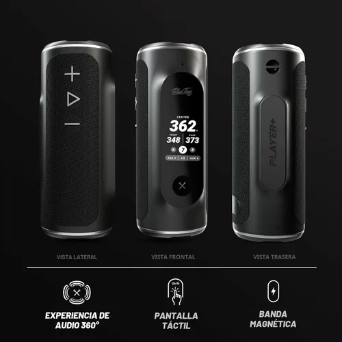 Miniatura 4 de Blue Tees Golf Player+ Altavoz GPS alimentado por IA - Pantalla táctil, batería de más de 10 horas, más de 40,000 campos, distancias visuales y Negro