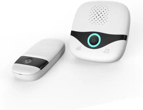 Miniatura 9 de TTJ Timbre inalámbrico con timbre Doobell, timbre de aula, rango de 1300 pies, configuración de 2 minutos, luces LED, IP55 impermeable, ajuste