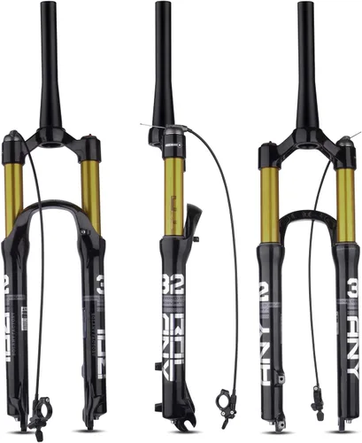 Miniatura 9 de Horquilla de suspensión de aleación de magnesio para bicicleta de montaña de Bosy, 26/27.5/29 pulgadas, dirección cónica y horquilla delantera recta