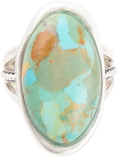 Miniatura 3 de Barse Anillo ovalado turquesa y plata de ley