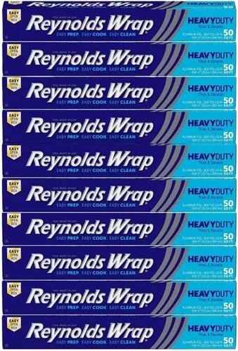 Miniatura 8 de Reynolds Wrap Papel de aluminio, resistente, 50 pies cuadrados, (paquete de 2)